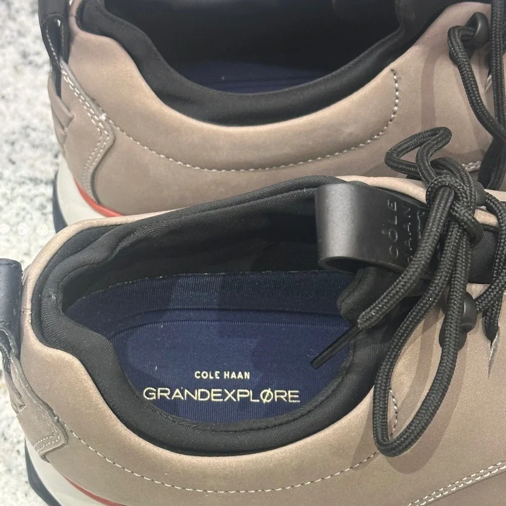 Cole Haan GrandExplore Waterproof Golf Shoes Mens 10.5‎ Tan Leather Lace Up